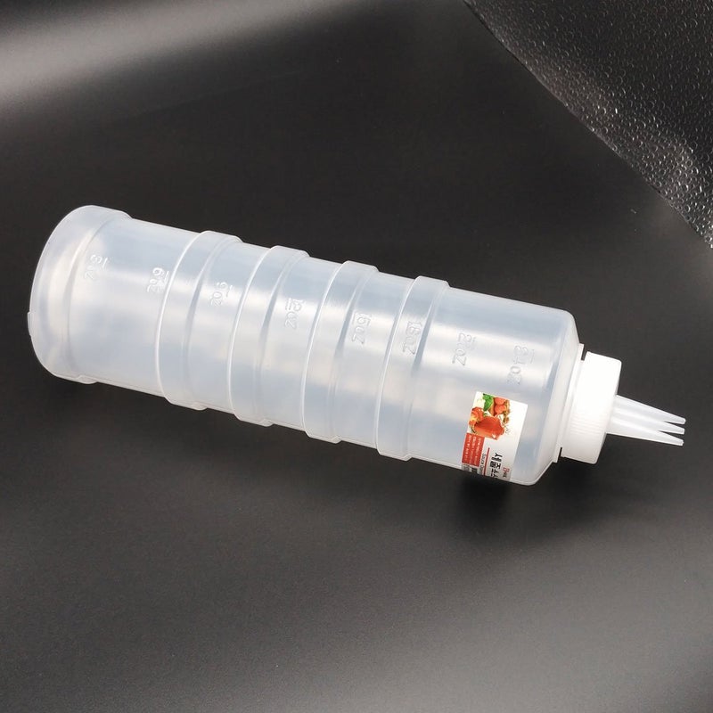 SUPIA 3 Hole Sauce Condiment Bottles Squeeze Dispenser Ketchup Salad Cruet Bin Oil Vinegar Bottle Kitchen Accessory (White 24oz - 700ml) - Image 4